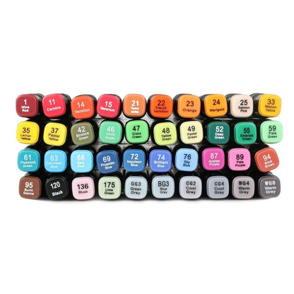 Set 40 markere BYONDSELF, 2 capete subtire si gros, 1mm si 6mm, cu geanta de depozitare, multicolore