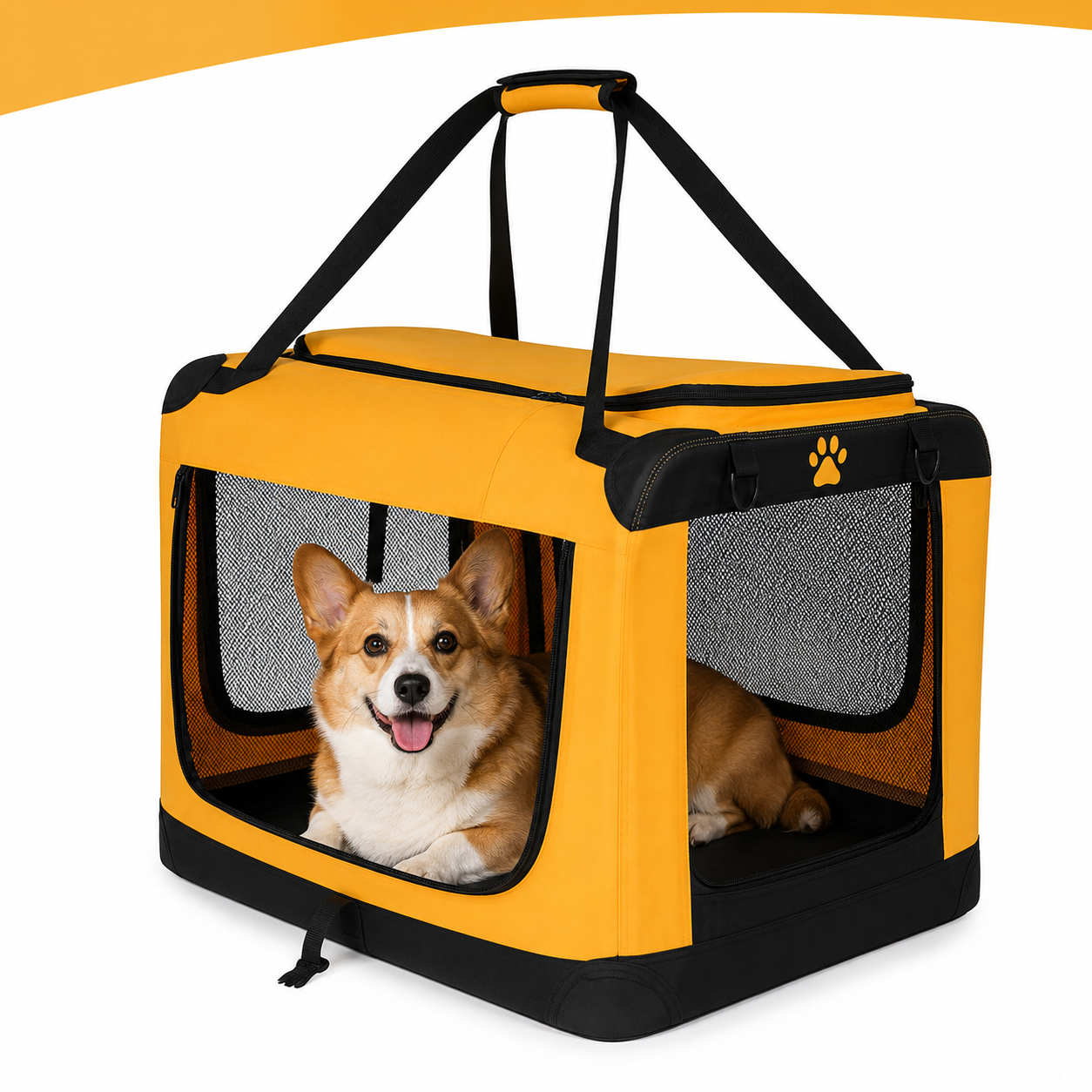 Geanta pliabila pentru transport animale idealSTORE, Dimensiune 60x42x44 cm