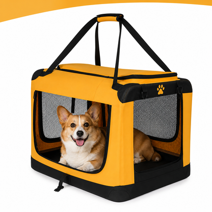 Geanta pliabila pentru transport animale idealSTORE, Dimensiune 60x42x44 cm