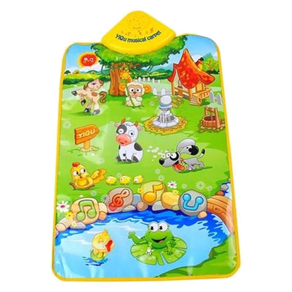 Saltea muzicala, educativa - ferma fericita, 60x40 cm