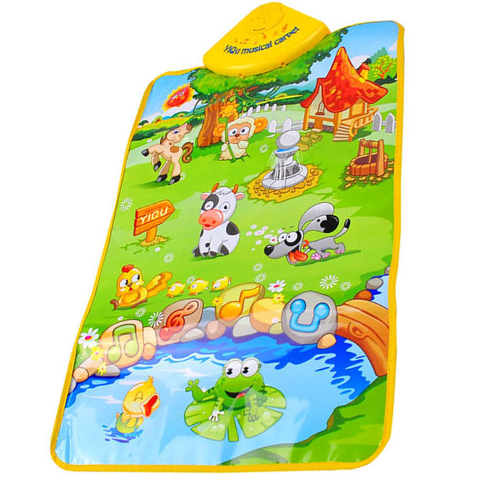 Saltea muzicala, educativa - ferma fericita, 60x40 cm