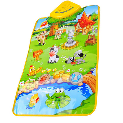 Saltea muzicala, educativa - ferma fericita, 60x40 cm