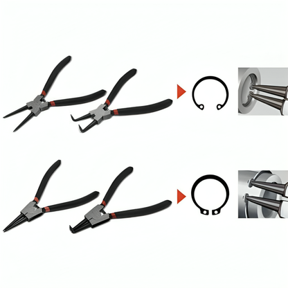 Set 4 clesti sigurante circlip interior exterior auto si mecanica
