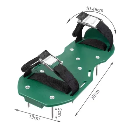 Set 2 Aeratoare Gazon cu Tepi Metalici si Curele Reglabile Universal 36-46