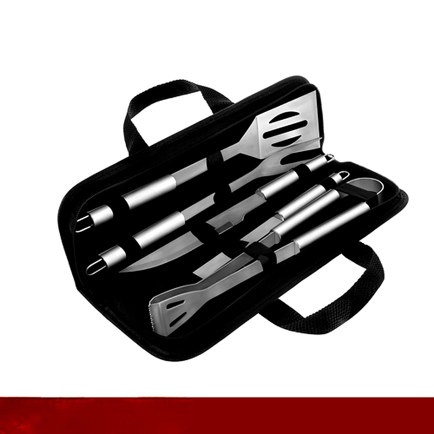 Set 5 ustensile si accesorii pentru gratar GrillMixx idealSTORE, Fabricate din otel inoxidabil