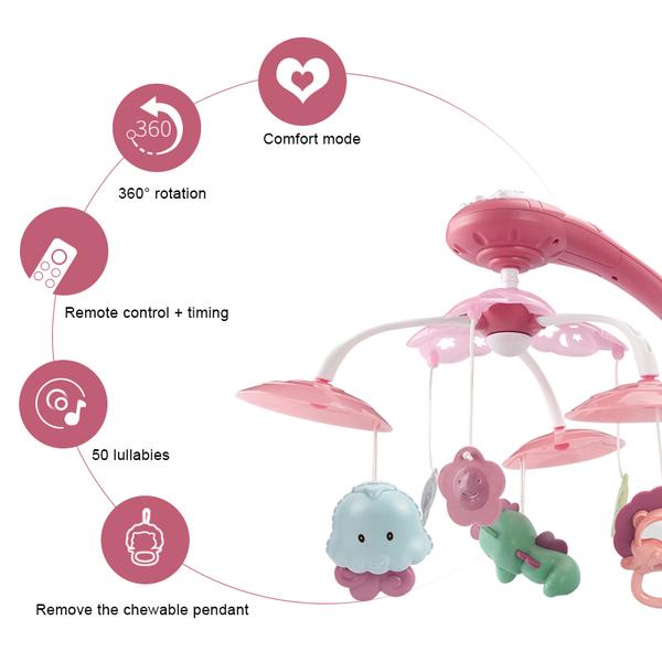 Carusel muzical cu proiector si telecomanda Dream World