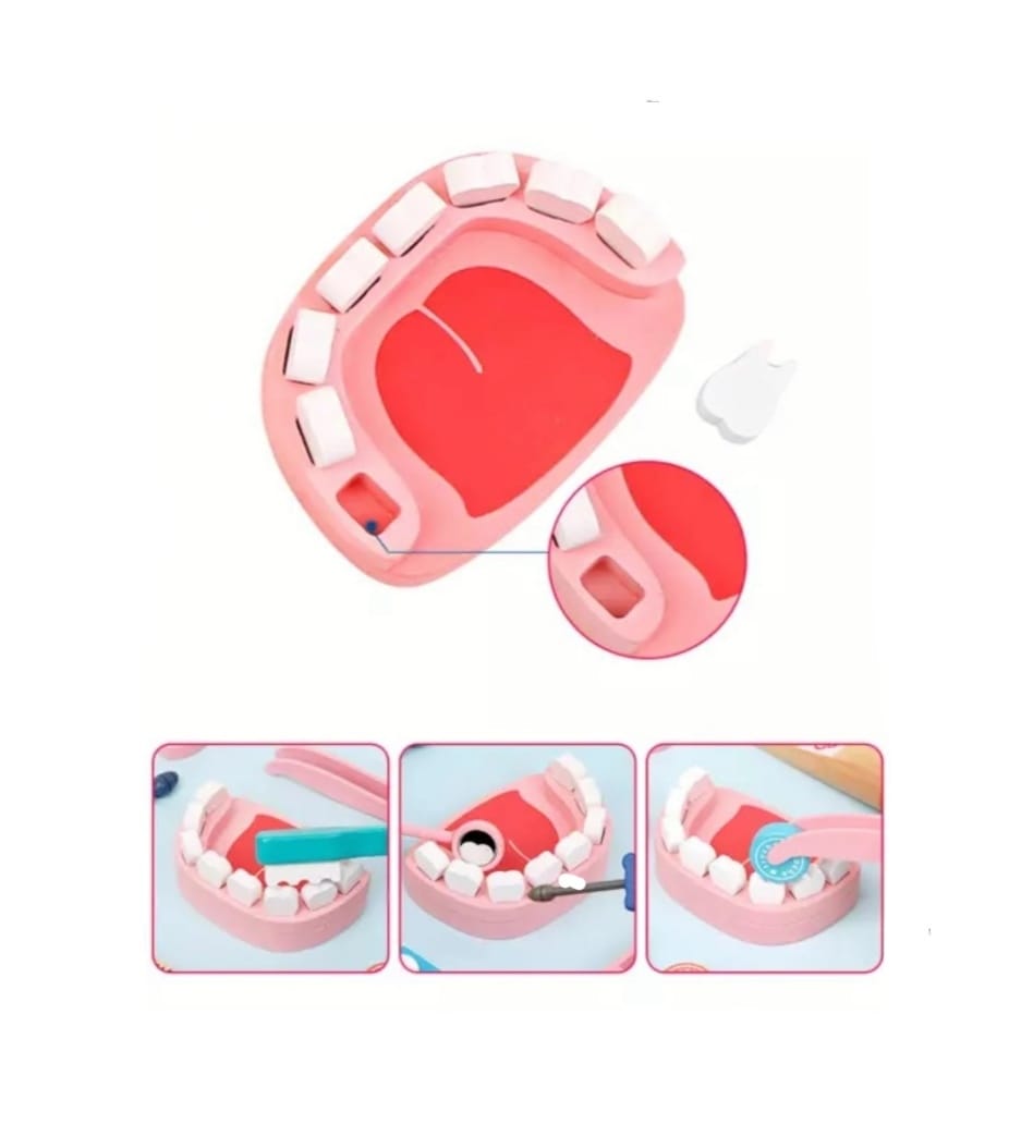 Cutie trusa de doctor , Dentist , lemn , multicolor