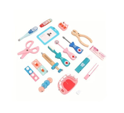 Cutie trusa de doctor , Dentist , lemn , multicolor