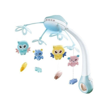 Carusel muzical cu proiector si lampa de veghe Mateytoys Albastru