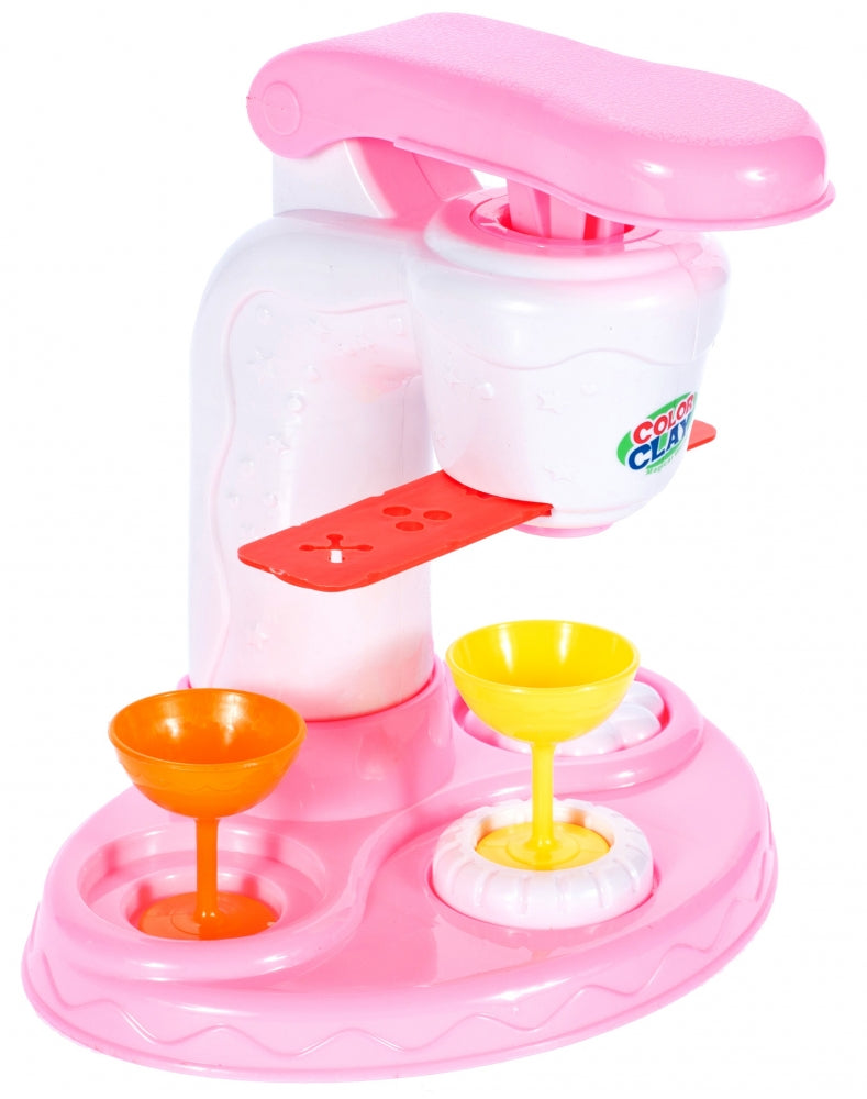Set de creatie MalPlay, Masina de inghetata si prajituri cu 6 tuburi de plastelina non-toxic