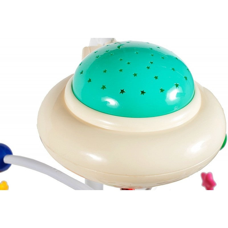 Carusel si Proiector 2in1 Malplay, cu lumini si sunete si 4 figurine de plastic