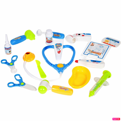 Set medical pentru baieti MalPlay, Ecograf cu sunete si lumini, accesorii incluse, Albastru