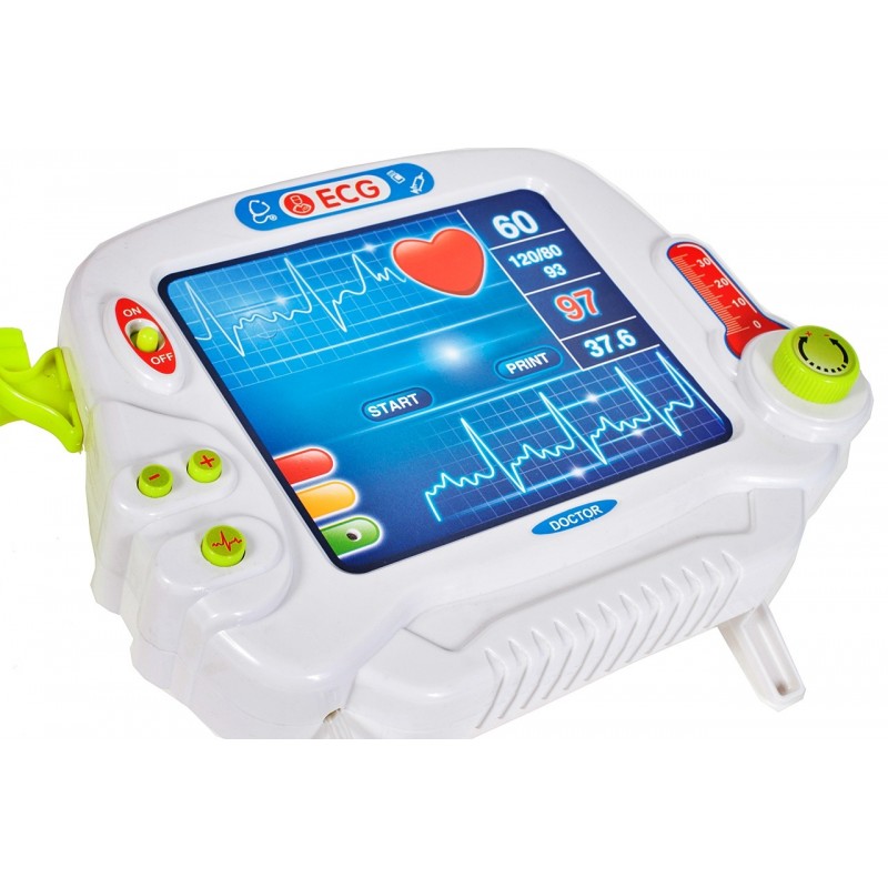 Set medical pentru baieti MalPlay, Ecograf cu sunete si lumini, accesorii incluse, Albastru