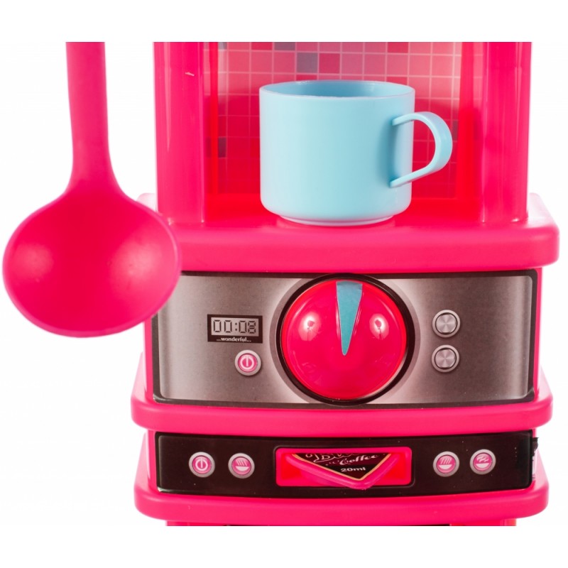 Bucatarie pentru fetite MalPLay cu electrocasnice si accesorii, lumini si sunete, inaltime 87 cm