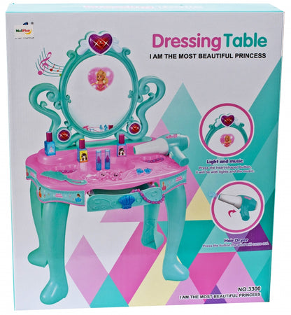 Masuta de infrumusetare MalPlay cu oglinda melodii, lumini si accesorii, 72 cm