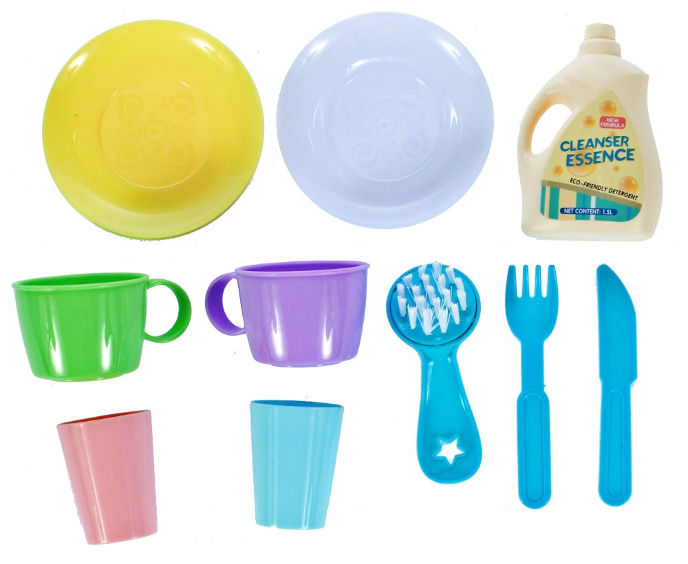 Chiuveta pentru bucatarie MalPlay, pentru copii cu accesorii, albastru