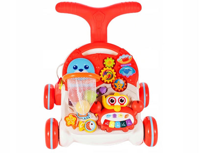 Antepremergator interactiv 5 in 1 Crab Rosu