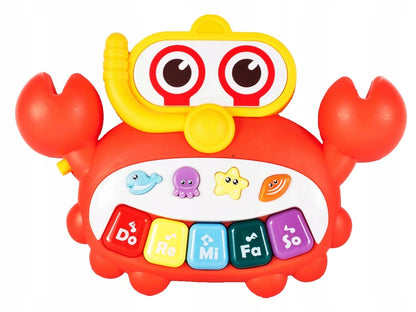 Antepremergator interactiv 5 in 1 Crab Rosu