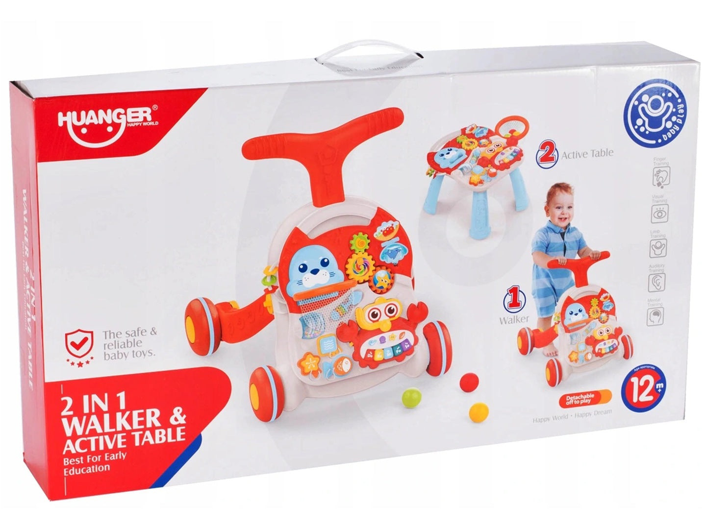 Antepremergator interactiv 5 in 1 Crab Rosu