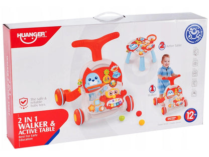 Antepremergator interactiv 5 in 1 Crab Rosu