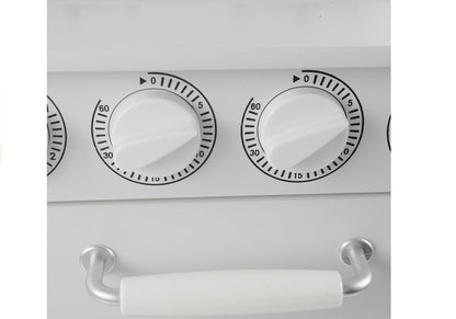 Bucatarie din lemn Nela cu frigider si cuptor, alb