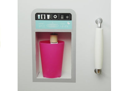 Bucatarie din lemn Nela cu frigider si cuptor, alb