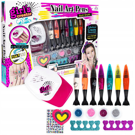 Kit de vopsit unghii pentru copii, 6 ani+, Multicolor