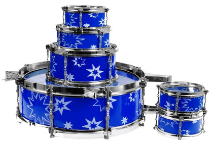 Set de 6 tobe cu cinel si scaun, albastru