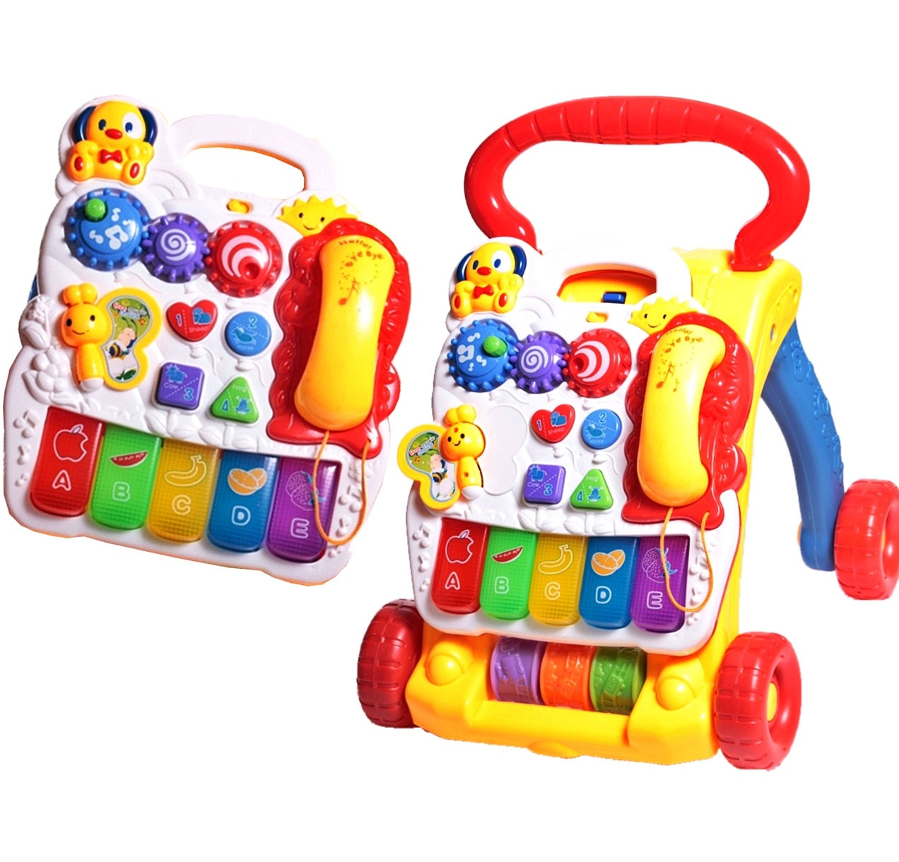 Antepremergator Malplay, cu centru de activitati detasabil, sunete si lumini, multicolor, 12 luni