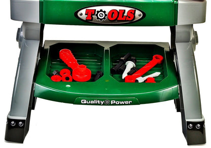 Banc de lucru MalPlay pentru copii cu unelte si accesorii, 71 cm inaltime