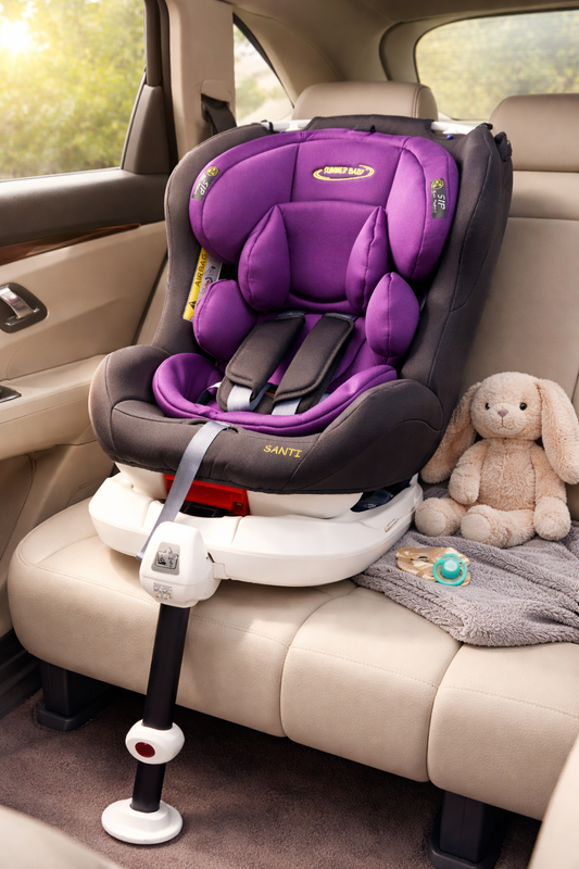 Scaun auto Profesional Pentru Copii Santi idealSTORE, Picior Telescopic,3 grupe de greutate 0-36 kg, Rotire 360 grade