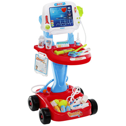 Set stand mobil pentru medic, aparat EKG si 18 accesorii, inaltime 60 cm