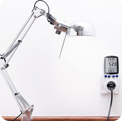 Priza cu Contor Afisaj Digital de Energie wattmetru Tracer TRAPOM46523, 0.01 ~ 16A, 200 ~ 240V, 7 moduri