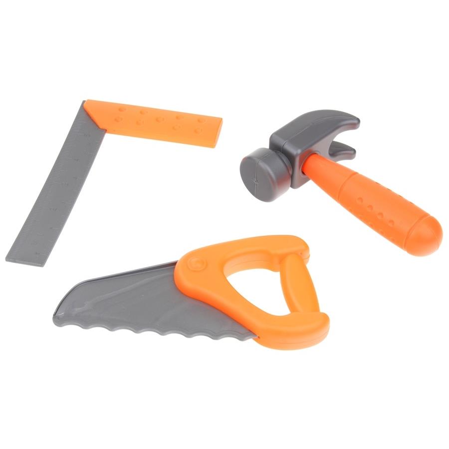 Banc de Lucru, Super Tools, Asamblat in Valiza Practica si Usor de Carat, 50 Accesorii +, Include Bormasina Functionala, Surubelnite, Ciocan, Fierastrau, 72 cm Inaltime, Albastru