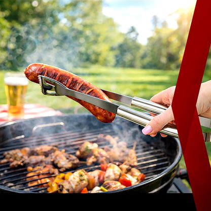 Set 5 ustensile si accesorii pentru gratar GrillMixx idealSTORE, Fabricate din otel inoxidabil