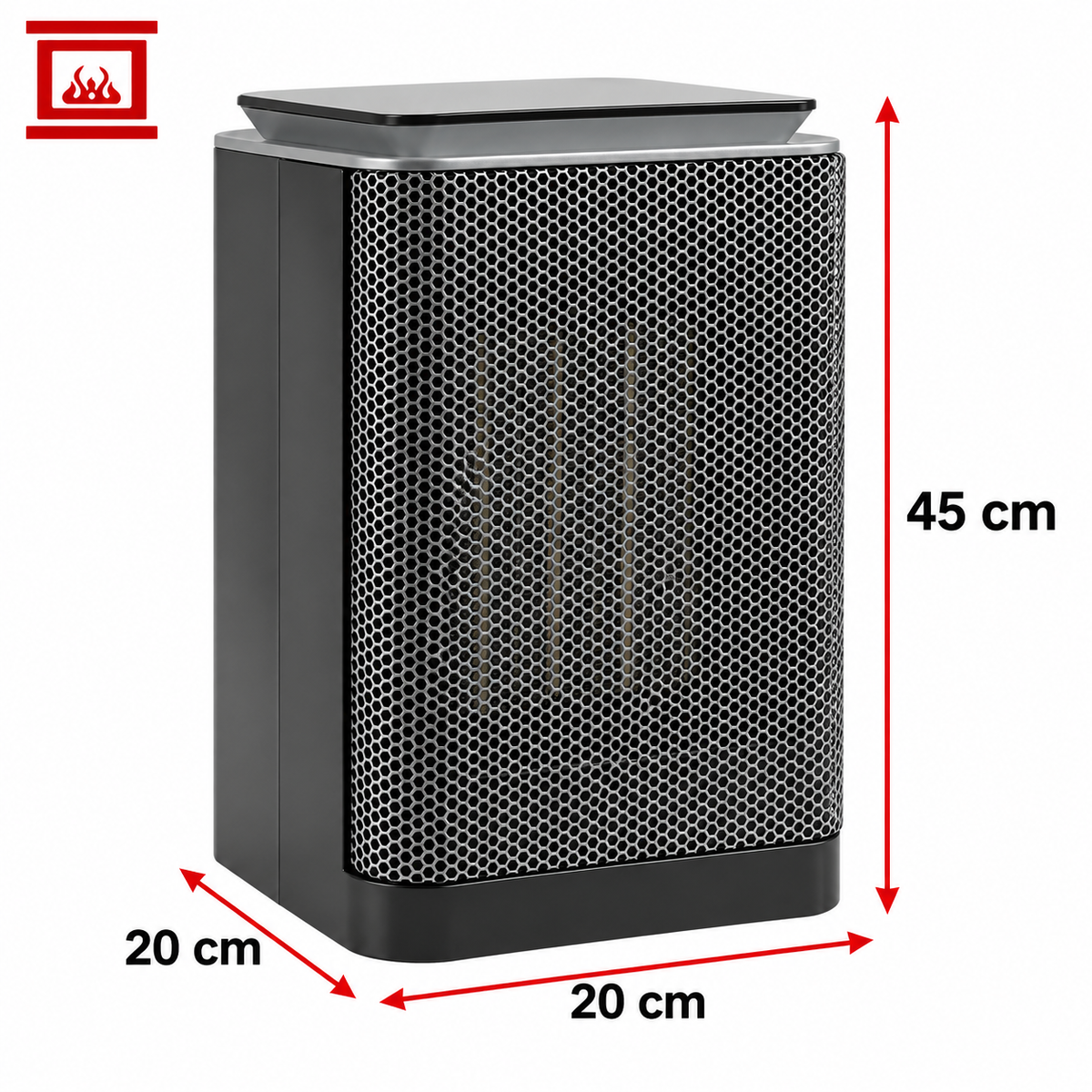 Radiator electric Mini HotFire idealSTORE, Putere 1500w, Detine 2 trepte de putere, Termostat reglabil intre 10°C-40°C