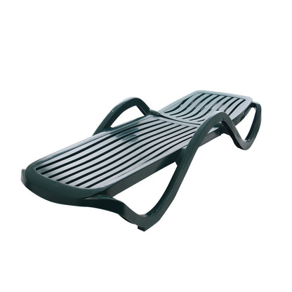 Sezlong plaja Premium structura plastic verde 191 x 70.5 x 40 cm