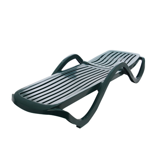 Sezlong plaja Premium structura plastic verde 191 x 70.5 x 40 cm