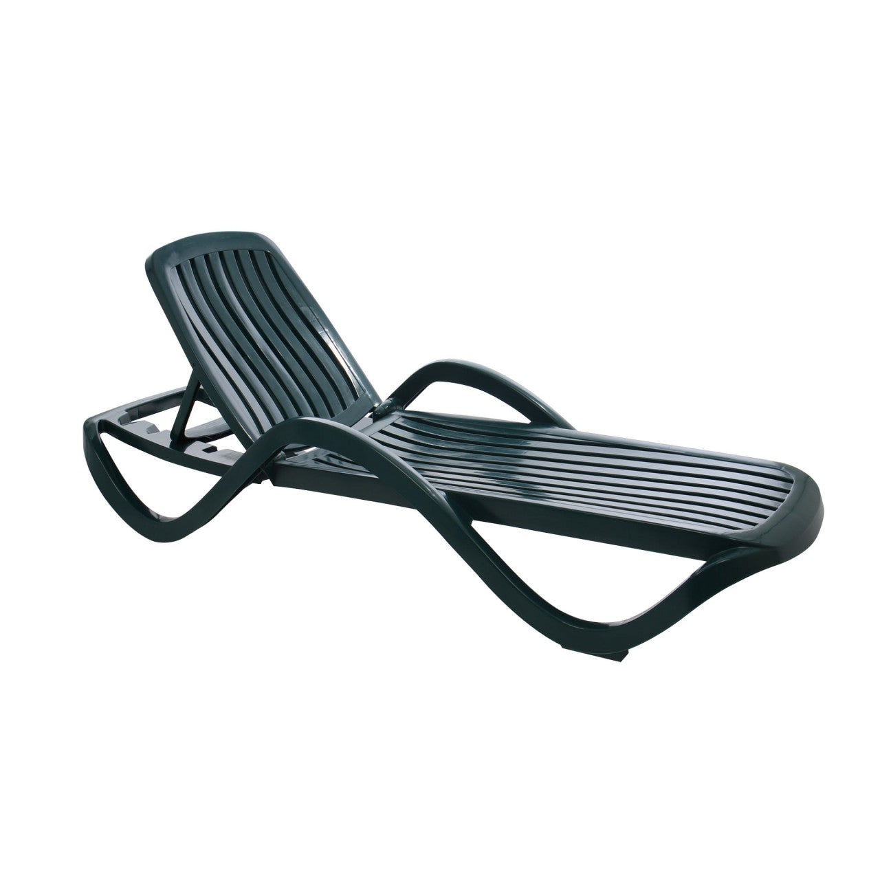 Sezlong plaja Premium structura plastic verde 191 x 70.5 x 40 cm