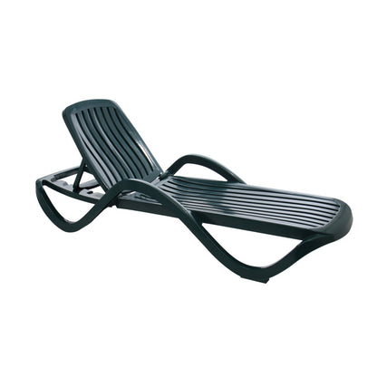 Sezlong plaja Premium structura plastic verde 191 x 70.5 x 40 cm
