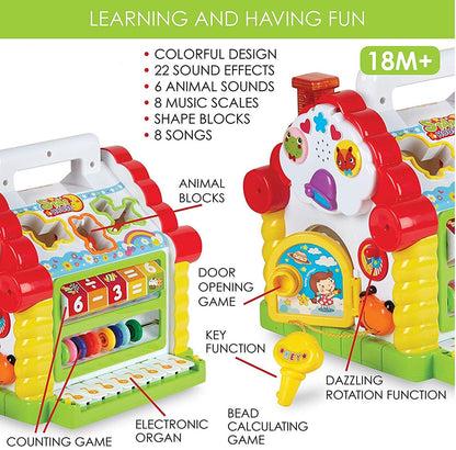 Centrul de joaca Star House, casuta muzicala de jucarie, creativa, cu pian, muzica si lumini - 739