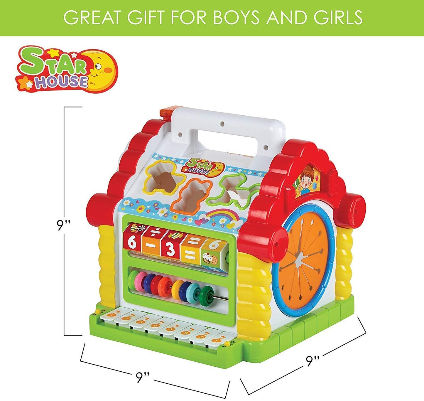 Centrul de joaca Star House, casuta muzicala de jucarie, creativa, cu pian, muzica si lumini - 739