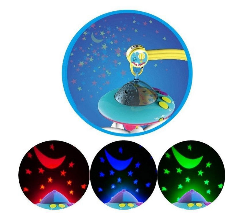 Carusel muzical cu telecomanda, zorzoane, volum reglabil, 108 melodii si proiectie lumini ( baterii ) - 7779A