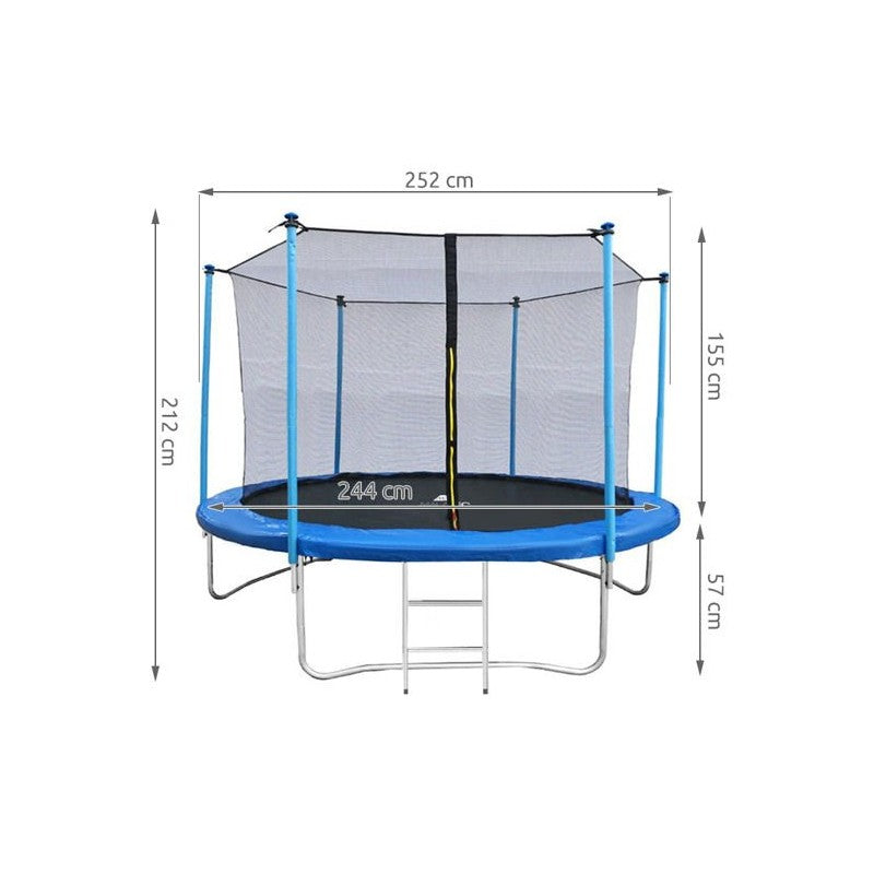 Trambulina Cu Scara Metalica Si Plasa De Protectie, Diametru 244-252, 8 Ft