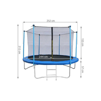 Trambulina Cu Scara Metalica Si Plasa De Protectie, Diametru 244-252, 8 Ft