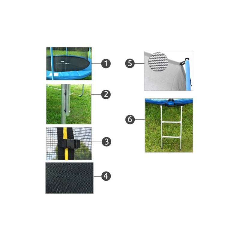 Trambulina Cu Scara Metalica Si Plasa De Protectie, Diametru 244-252, 8 Ft