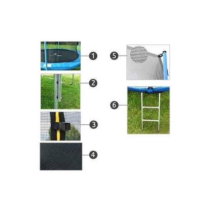 Trambulina Cu Scara Metalica Si Plasa De Protectie, Diametru 244-252, 8 Ft