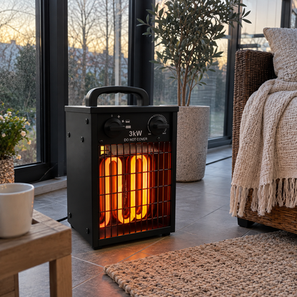 Radiator electric idealSTORE, Putere 3000w, Detine 2 trepte de putere, Termostat reglabil 0°C-85°C