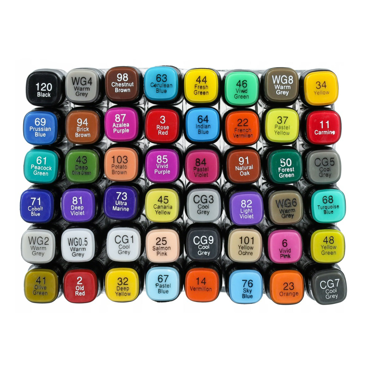 Set 48 markere colorate duble cu suport si geanta depozitare, varf subtire si gros 1/6 mm, cerneala pe baza de alcool, SOLLUXE