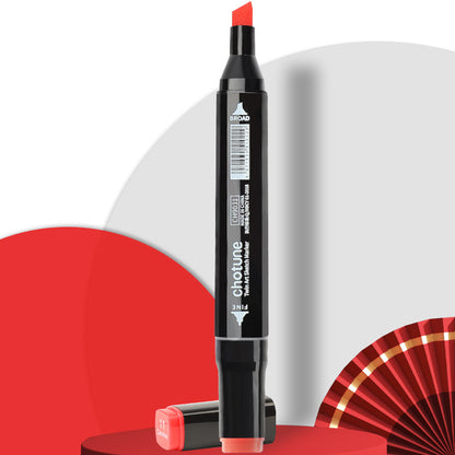 Set 80 markere BYONDSELF, 2 capete subtire si gros, 1mm si 6mm, cu geanta de depozitare, multicolore